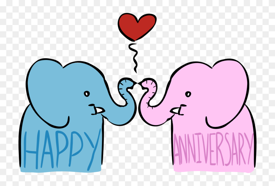 Anniversary Card Image By Iggysaur On Clipart Library - Anniversary Card Clip Art - Png Download