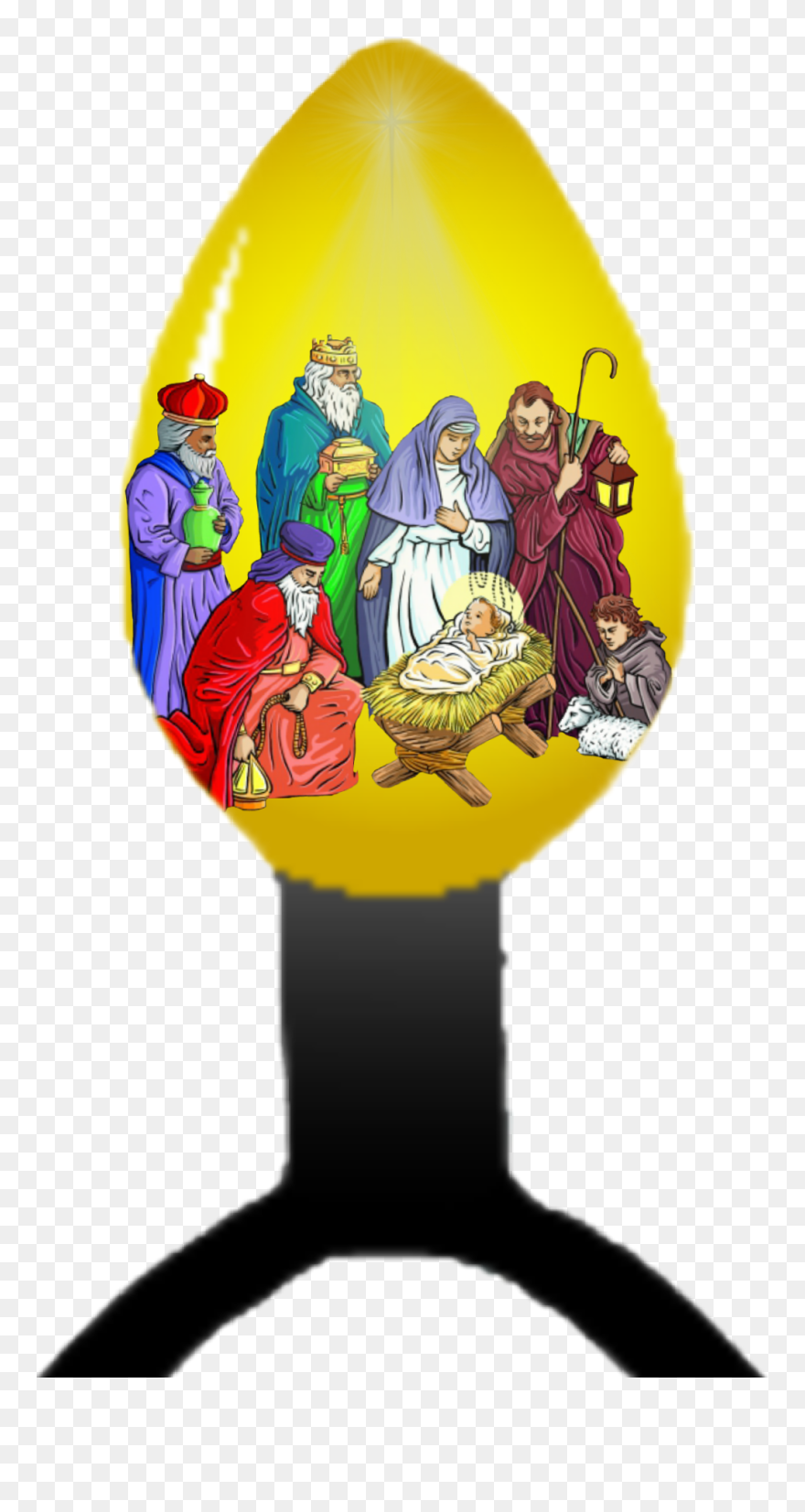 Nativity Scene - Clipart Birth Of Jesus - Png Download