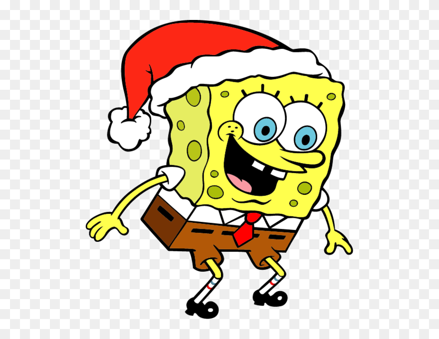 Head Clipart Spongebob - Transparent Christmas Gif Png