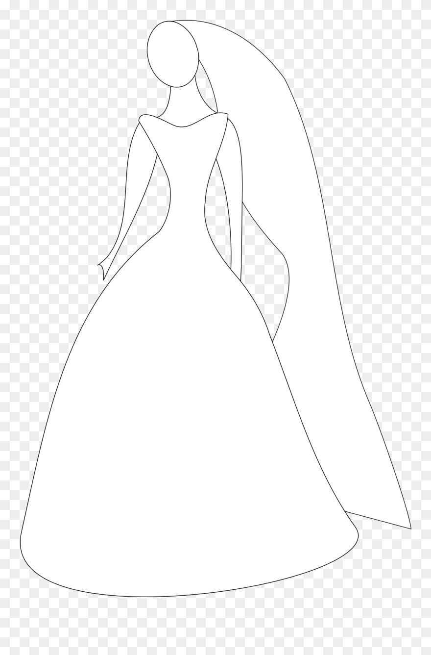 Bride Silhouette Clip Art - Png Download