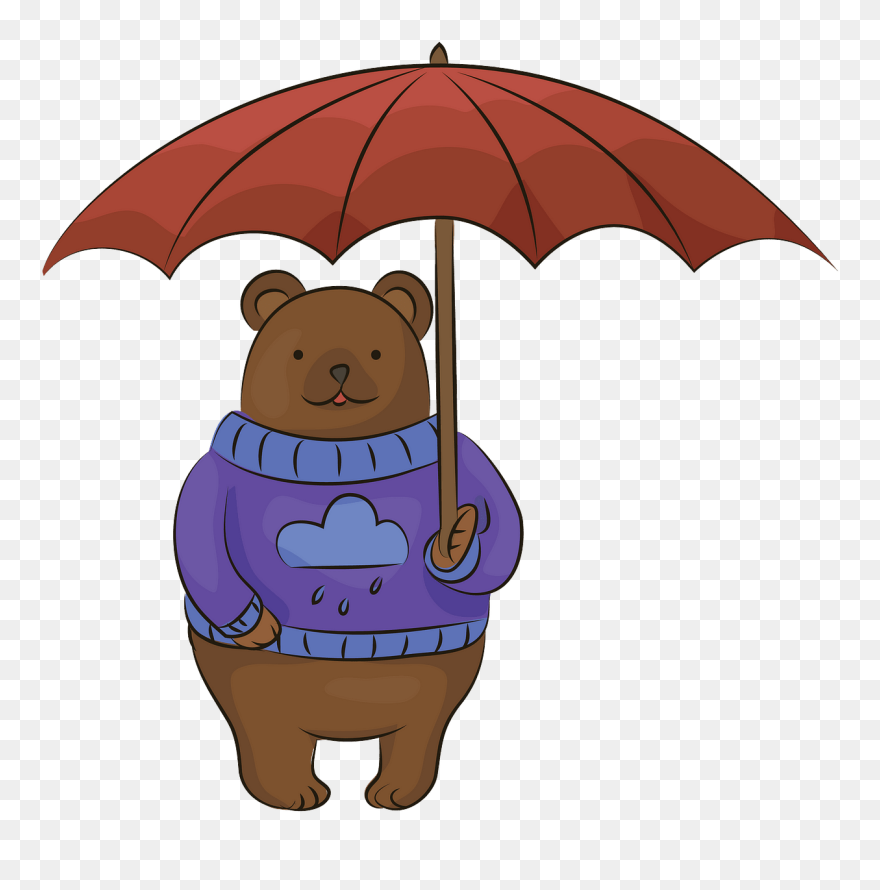 Clipart Gratuit Nescessary - Paraply Clip Art Med Dyr - Png Download