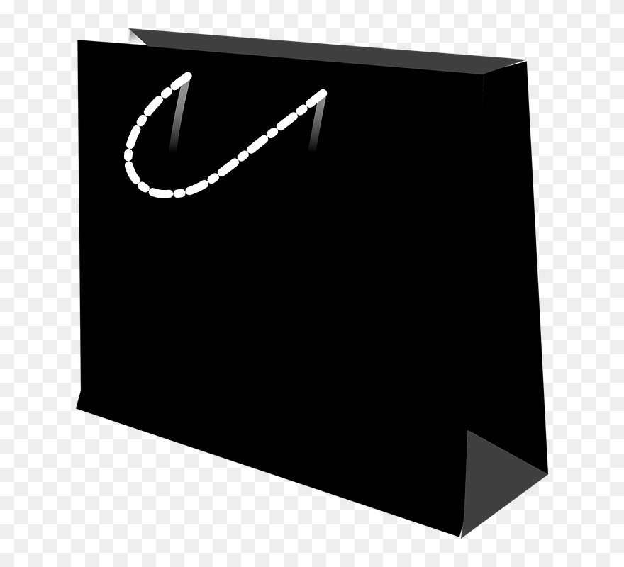 Paper Bag Black Vector Clipart