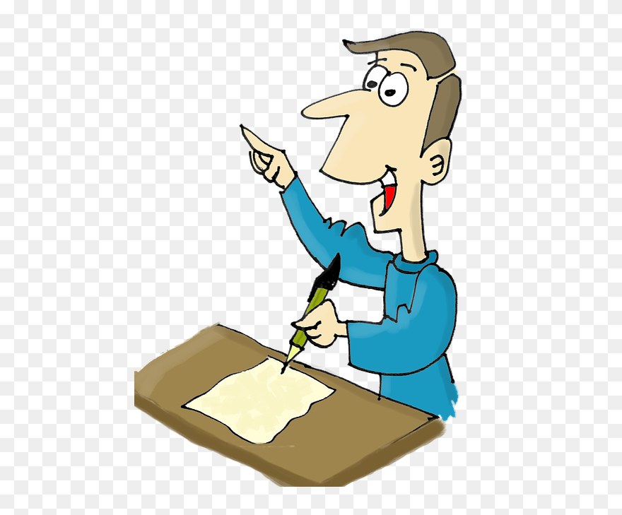 Poem Clipart Poetry Notebook - Cartoon Person Writing Png Transparent Png