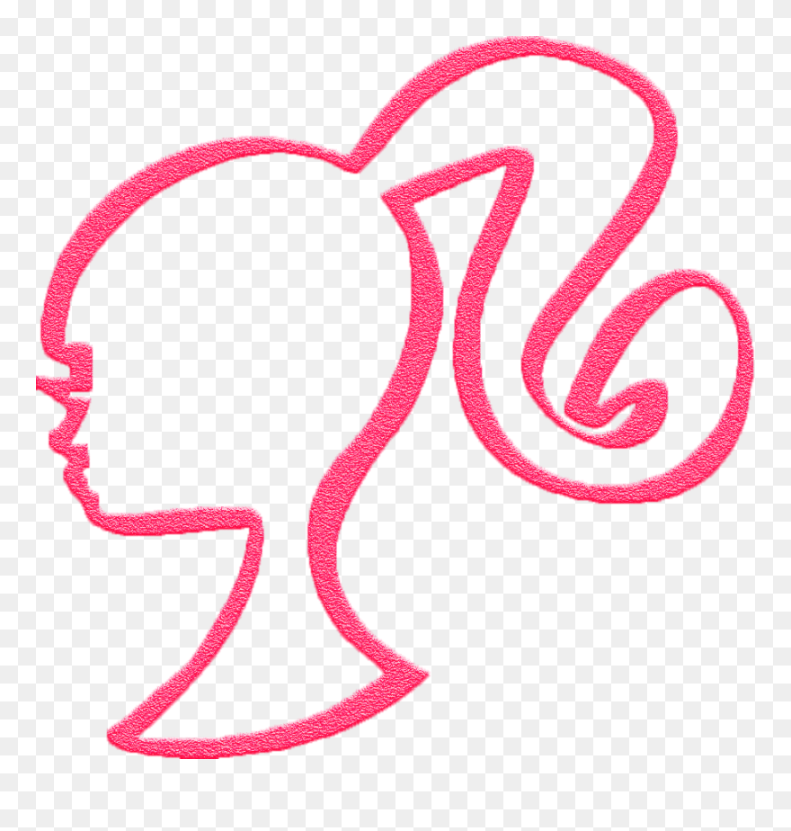 Barbie Clipart Pink Icon Transparent Jpg Freeuse Library - Head Barbie Logo Png