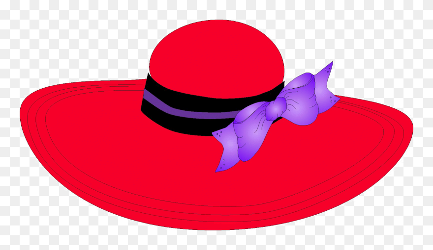 Sun Hat Clipart Transparent Vector Red Hat Society - Red Hat Clip Art - Png Download