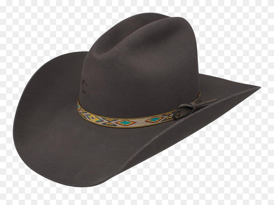 Brown Cowboy Hat With Bound Edge Clipart