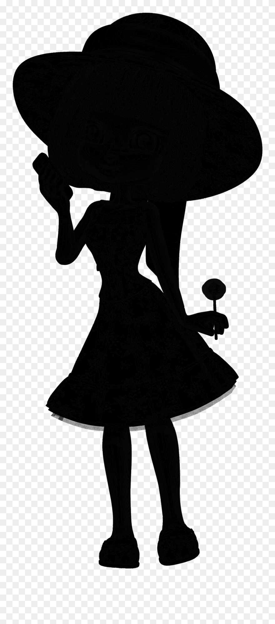 Cowboy Hat Fedora Silhouette - Silhouette Clipart