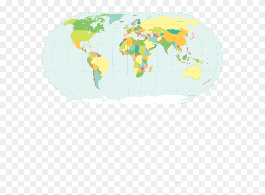 Polar Region In World Map Clipart
