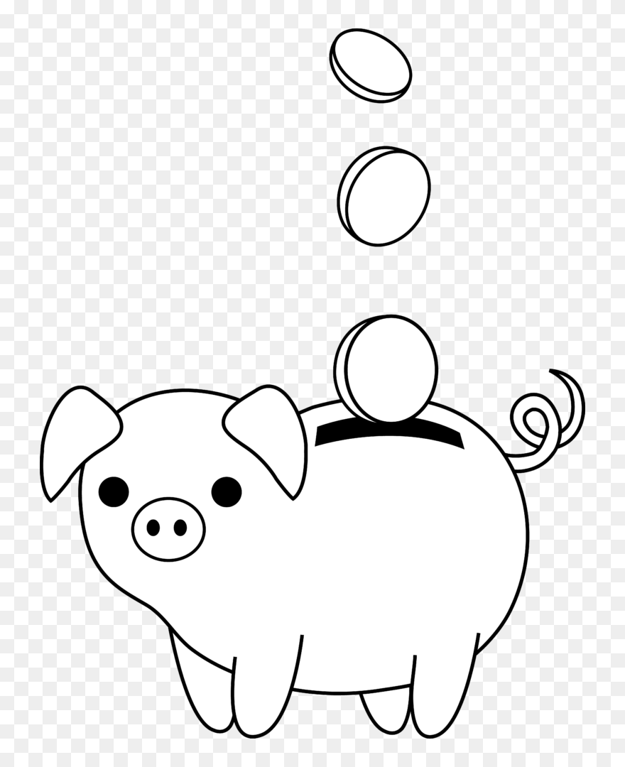 Piggy Bank Drawing Easy Clipart