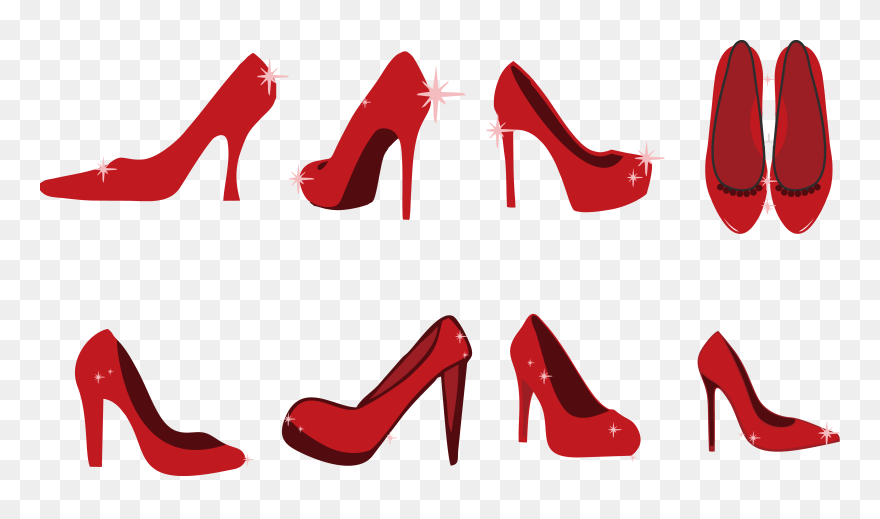 Sneakers Clipart Red Clothing - Red High Heel Clip Art - Png Download