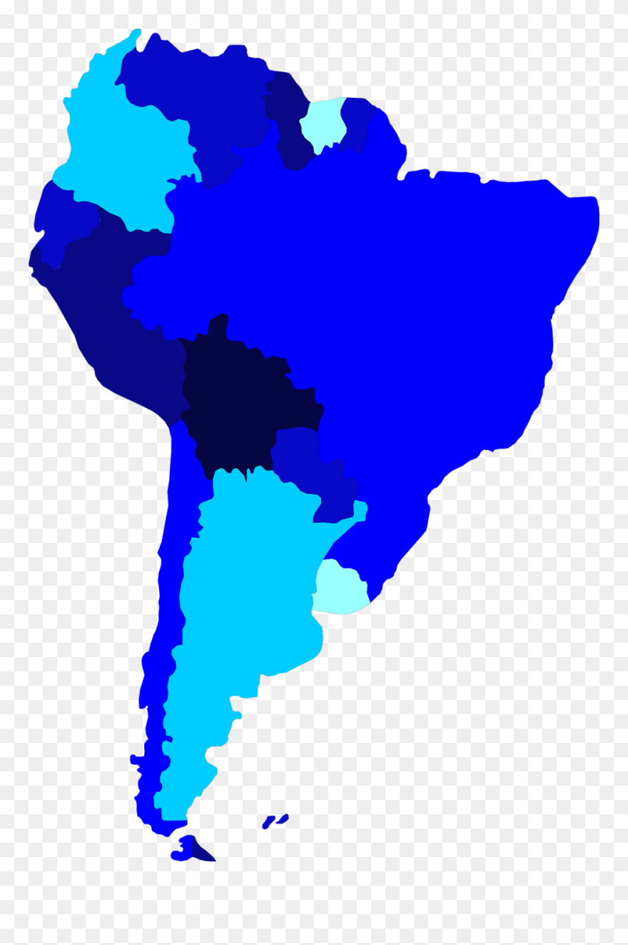 America Map Clipart Transparent - South America Map Transparent - Png Download