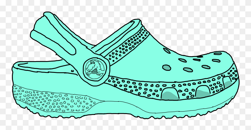 Croc Interesting Art Fashion Doodle Crocs Drawing Bad - Crocs Clipart - Png Download