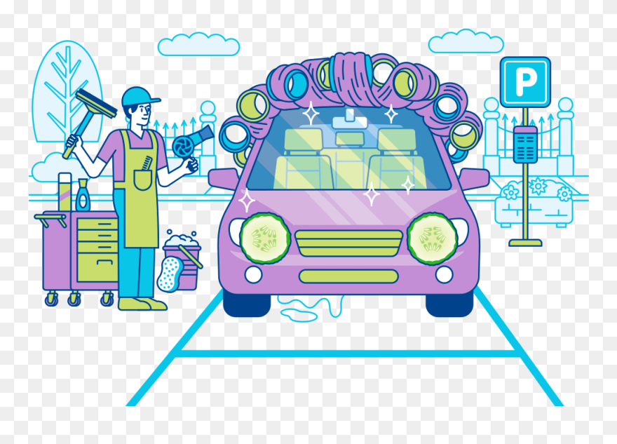 Transparent Car Wash Clip Art - City Car - Png Download