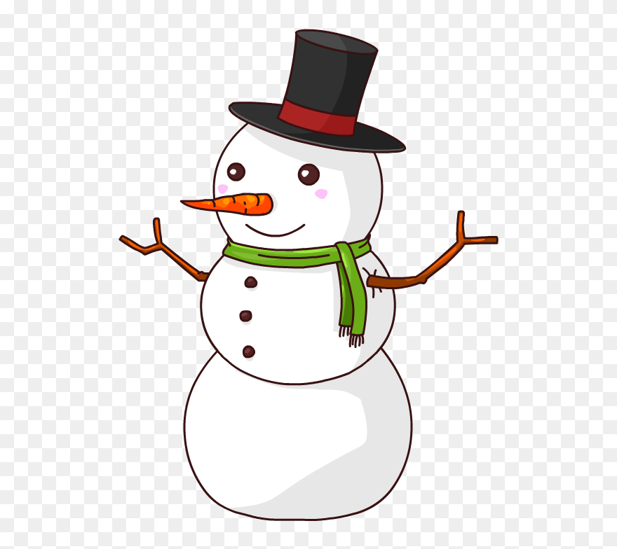 Pregnant Snowman Clipart - Cartoon Snowman - Png Download