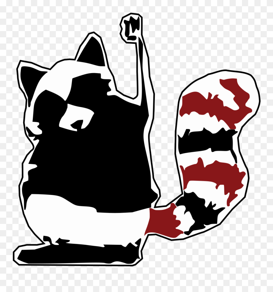 Racoon Svg Clip Arts - Raccoon Art Fist - Png Download