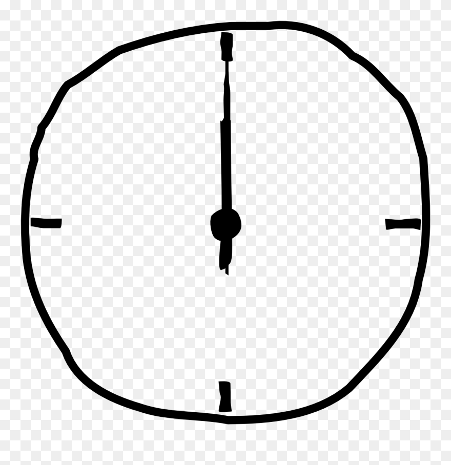 Clock Outline Clip Art - ساعه ابيض واسود كرتونية - Png Download