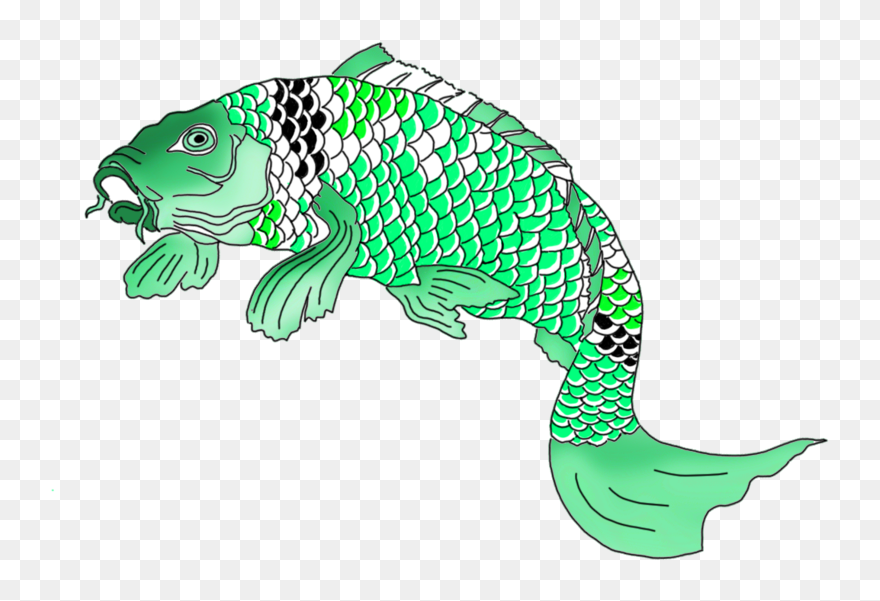 Koi Goldfish Painting Drawing Illustration Png Free - Koi Clipart