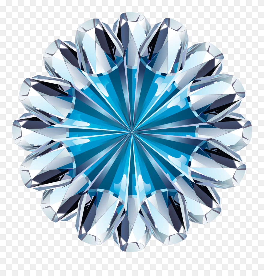 Blue Diamond Ring Clip Art - Diamond Jewellery Transparent - Png Download