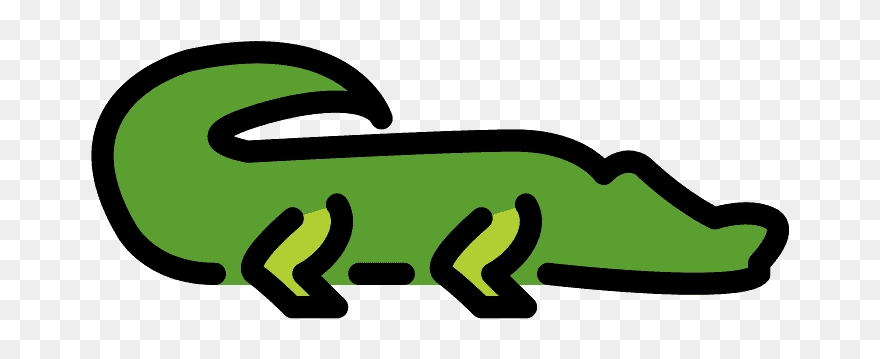 Crocodile Emoji Clipart - Crocodile Symbol - Png Download