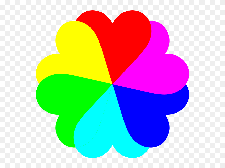 Herz6colors - Heart Color Wheel Clipart