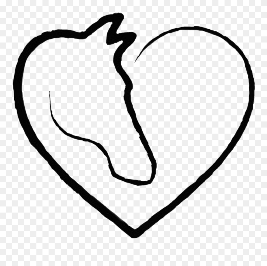 #pferd #herz #horse #heart #pony #horseheart #pferdeherz - Desenho Coração Cavalo Clipart
