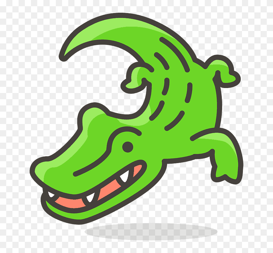 Crocodile Emoji Clipart - Crocodile Icon - Png Download