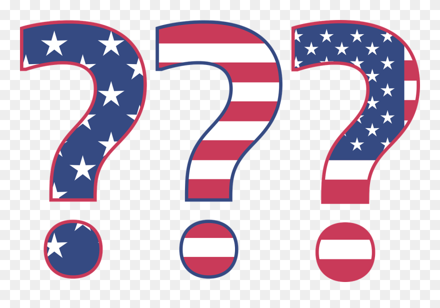 Question Mark American Flag Clipart