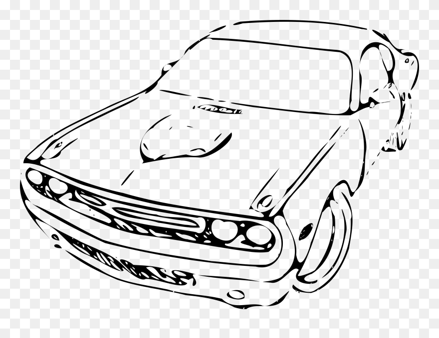 Transparent Clip Art Car - Car Sketch Png