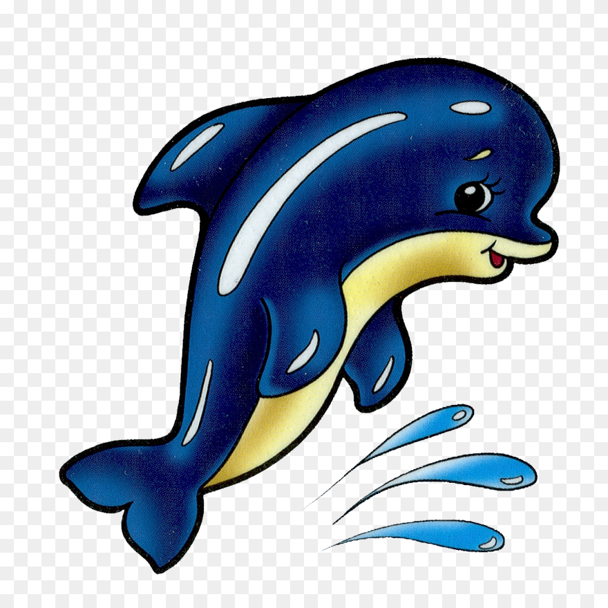 Cartoon Filii Clipart Clip Art, Stenciling And Sea - Tiernos Imagenes De Delfines Animados - Png Download