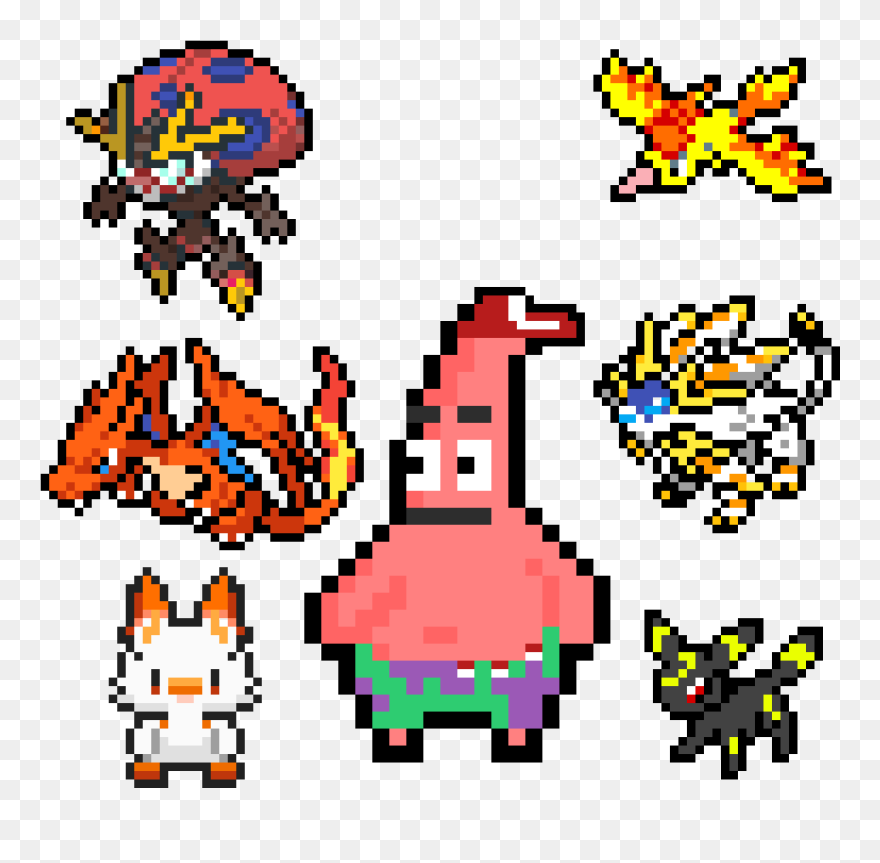 Patrick Spongebob Pixel Art Clipart