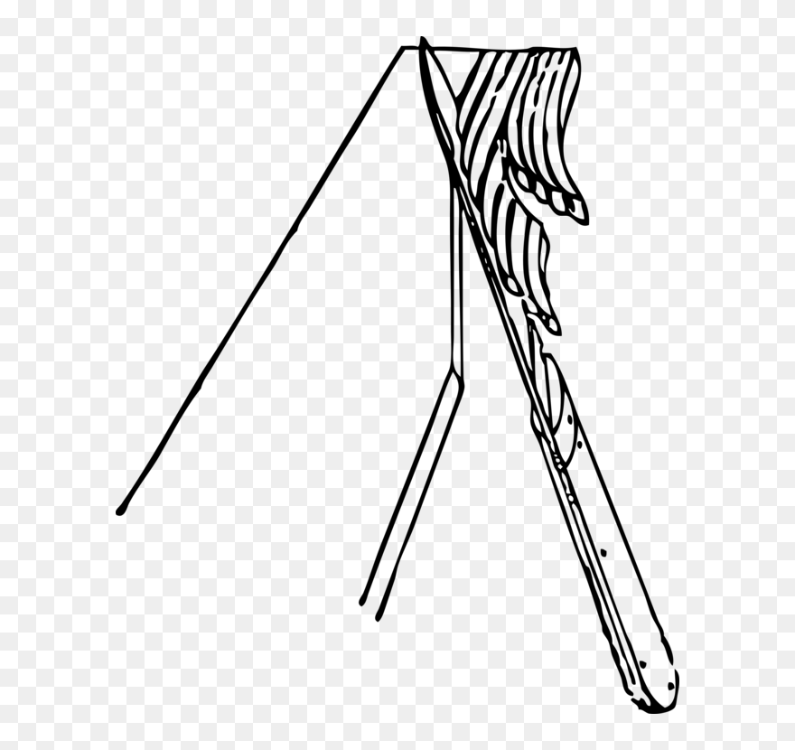 Line Art,ski Pole,angle - Clip Art - Png Download