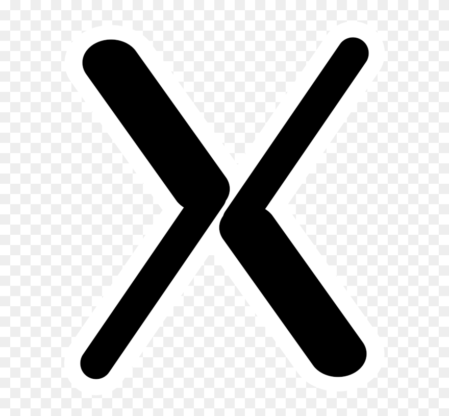 Symbol,hand,logo - Letra X En Png Clipart