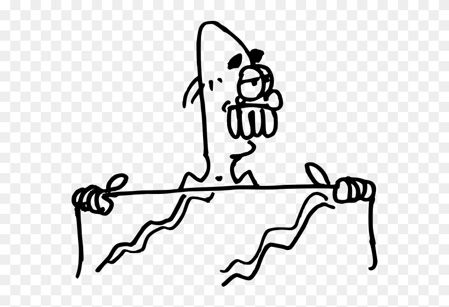 Vector Clip Art Of Line Man Behind Towel - Png Download