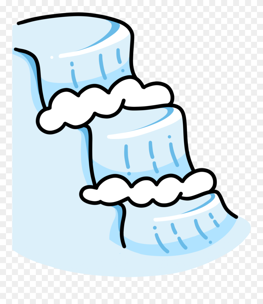 Jeff Koi Cartoon Waterfall Clipart