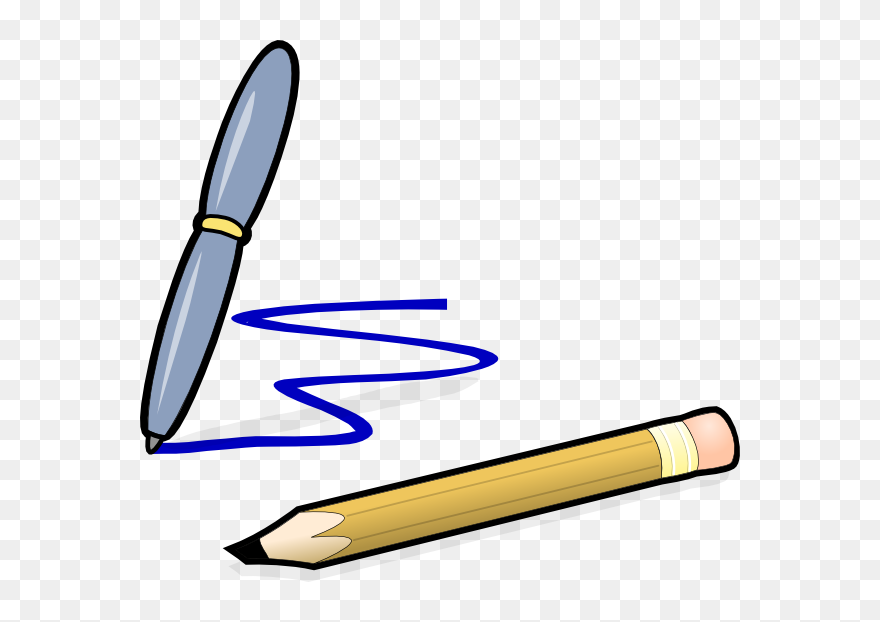 Pencil - Top - Eraser - Clipart - Black - And - White - Pencil And Pen Clipart - Png Download