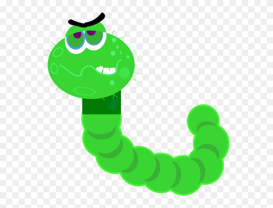 Computer Worm Cliparts - Computer Worm Clipart - Png Download