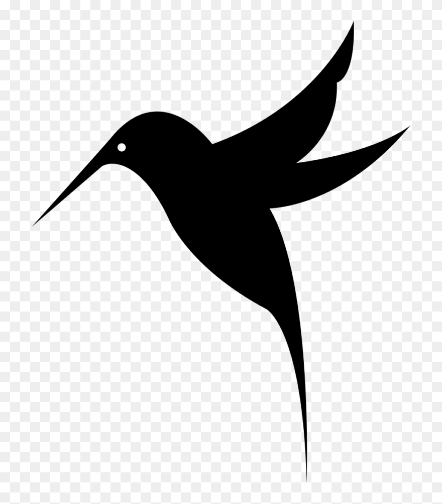 Hummingbird Drawing Clip Art - Black Hummingbird Png Transparent Png