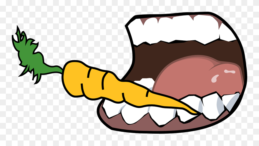 Carrot Bite Mouth Free Photo Clipart