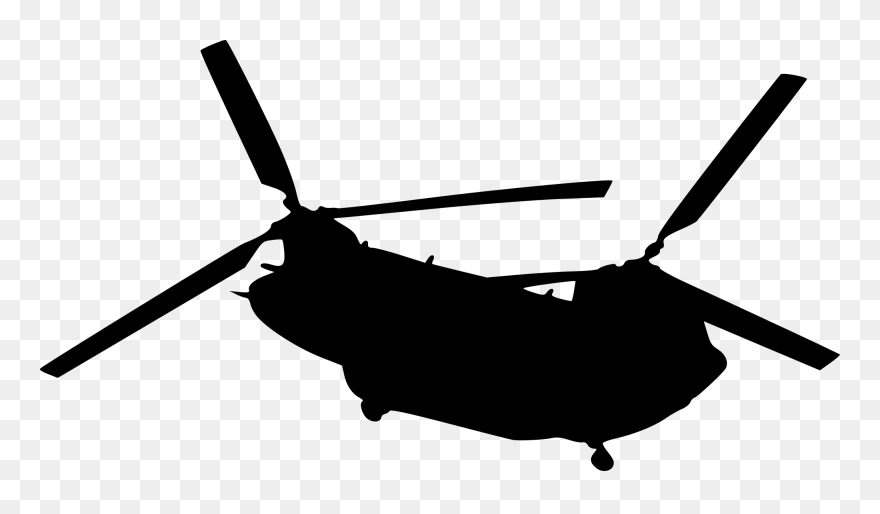 Helicopter Clipart Top View - Chinook Helicopter Clipart - Png Download