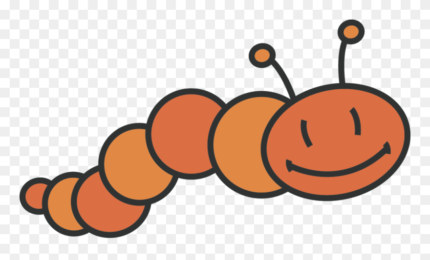 Orange Caterpillar Clip Art - Orange Caterpillar Clipart - Png Download