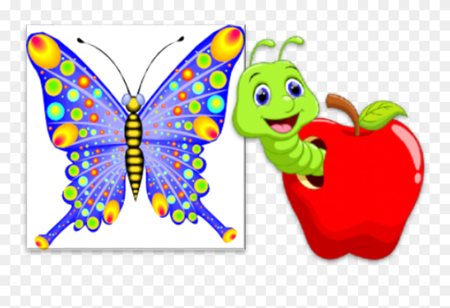 Calverley C Of E - Butterfly Cartoon For School Clipart