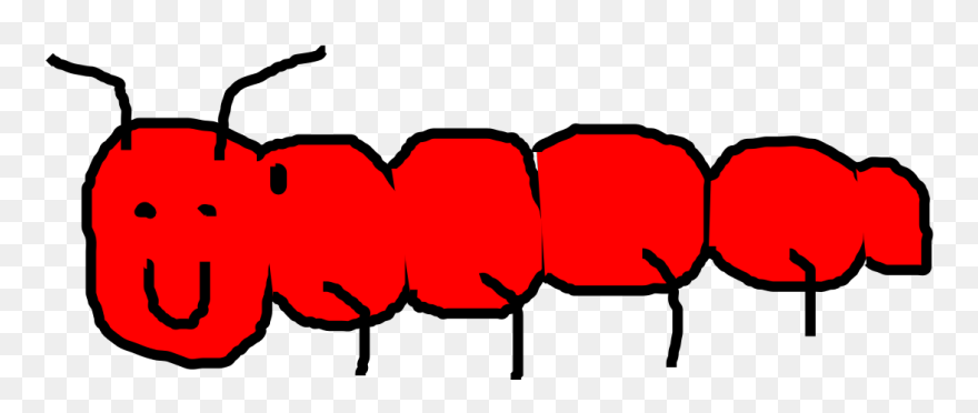 Blue Caterpillar Clip Art - Png Download
