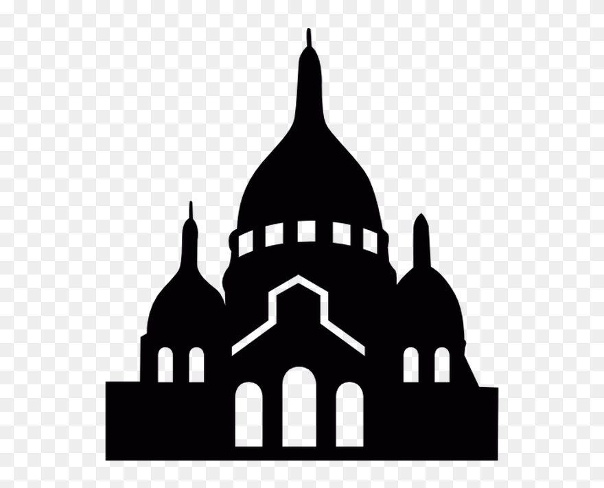 Eiffel Tower Sacré-cœur, Paris Silhouette Clip Art - Sacre Cœur Png Transparent Png