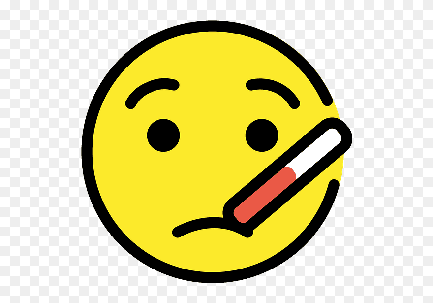 Face With Thermometer Emoji Clipart - Smile - Png Download