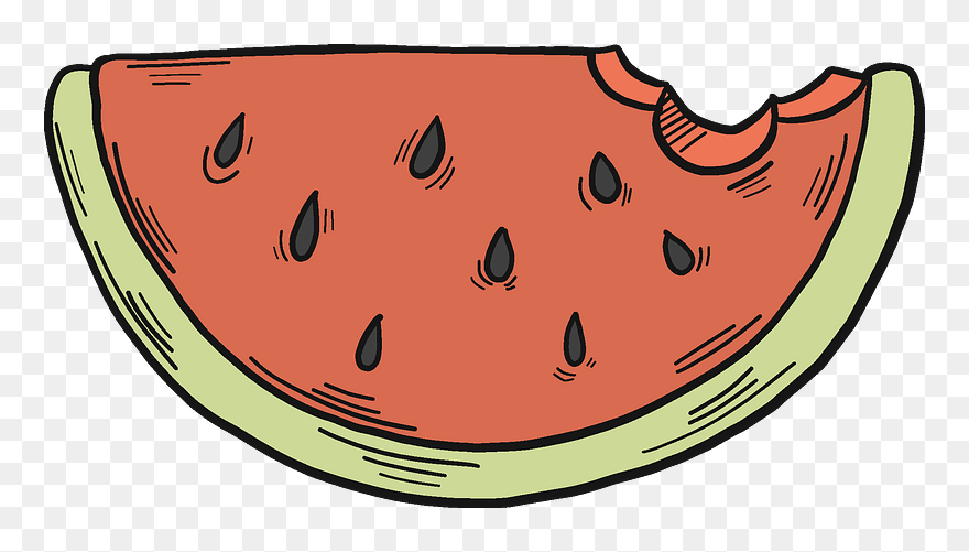 Slice Of Watermelon Clipart - Png Download
