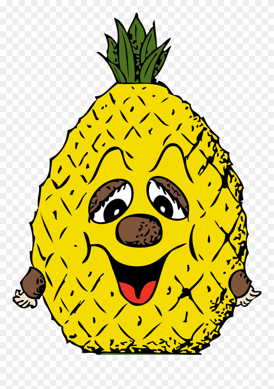 Pineapple - Vector - Png - Cartoon Pineapple Clipart