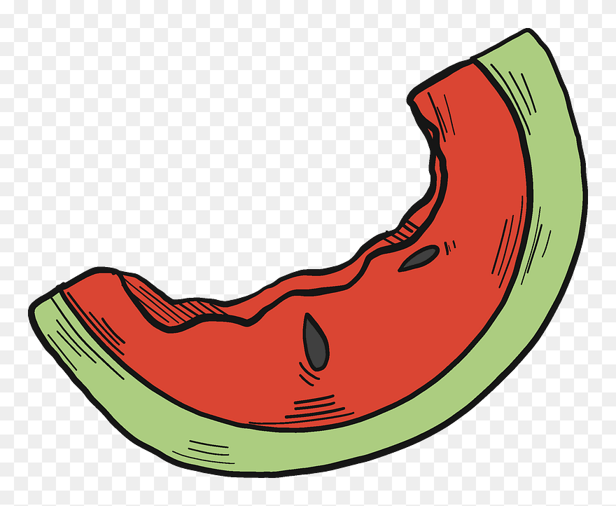 Slice Of Watermelon Clipart - Png Download