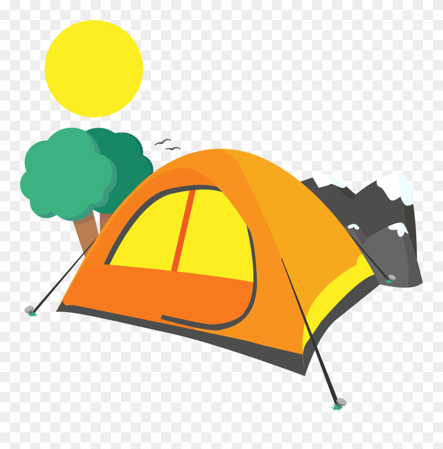 Camping Tent Computer File - Cartoon Camping Tent Clipart