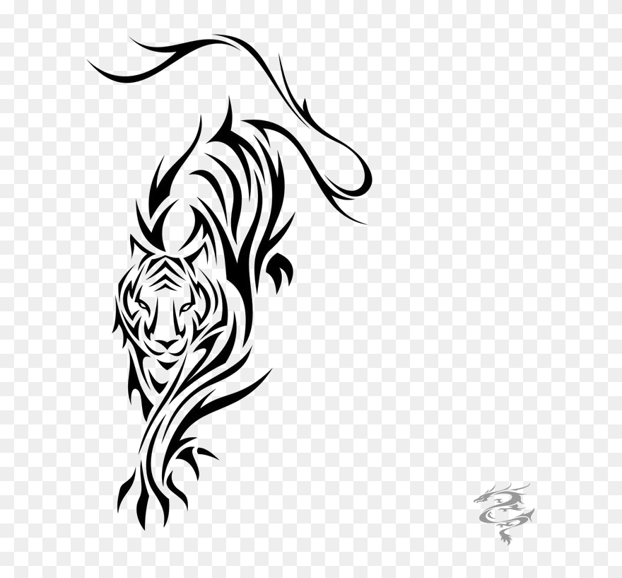 Tiger Tattoos Png Clipart - Easy Tiger Tattoo Drawing Transparent Png
