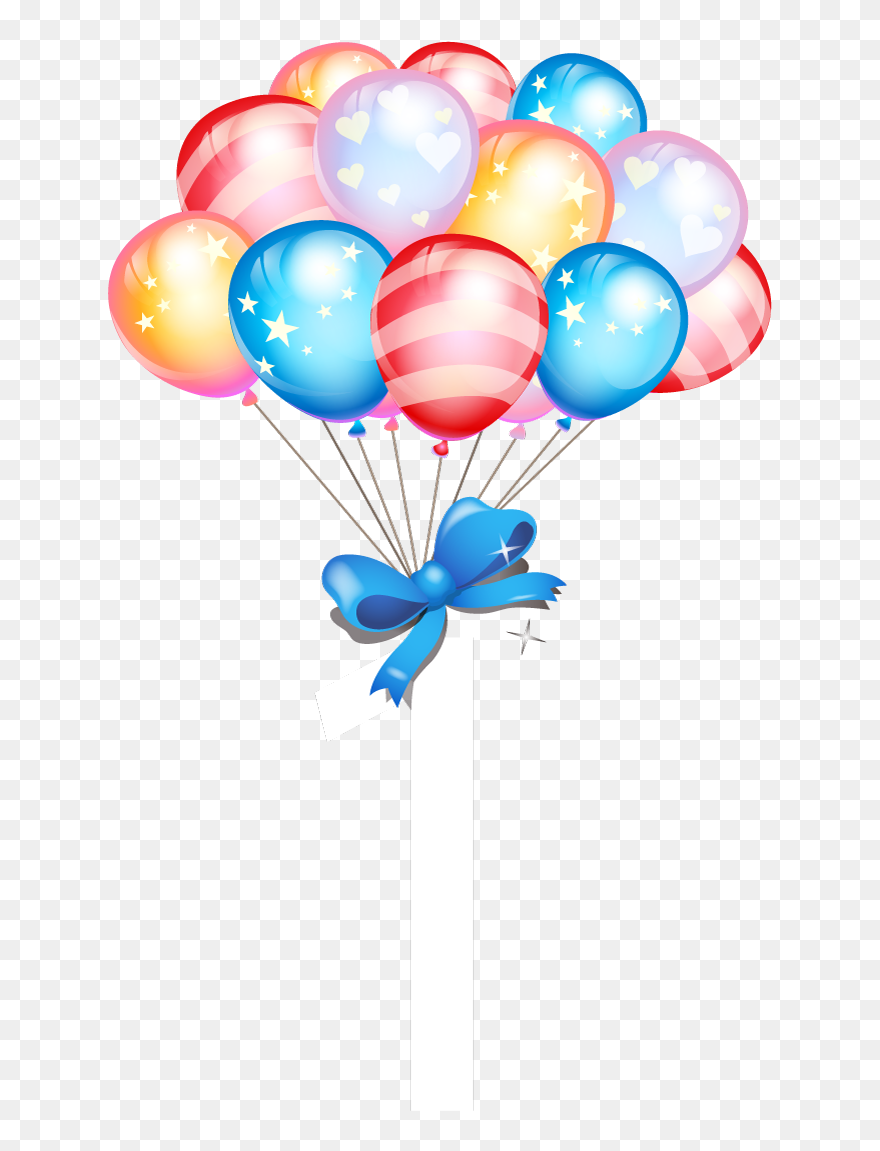 Vector Gift Balloon Birthday Cake Balloons Clipart - Cute Balloons For Birthday - Png Download